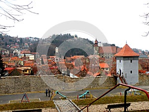 Brasov, Transilvania, Romania, walls of the ancient medieval town