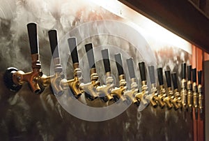 Brass beer Bar taps