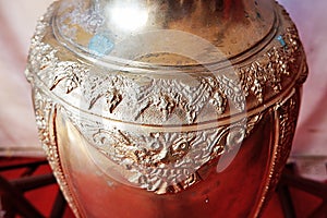 brass bell in Wat Chet Yot, Chiang Mai photo