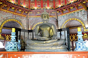 Brass budda statue