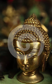 Brass Buddha head