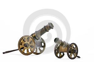 Brass cannon model