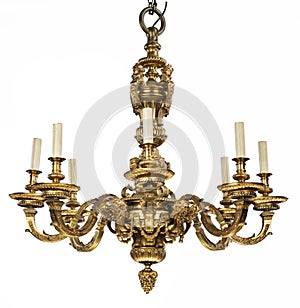 Brass cetre pendant chandelier