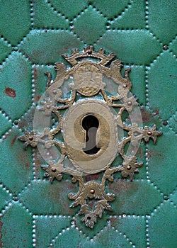 Brass Decorative lock faceplate Alicante  Spain