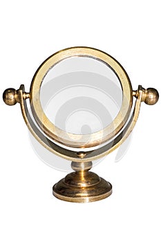 Brass Dollhouse Miniature Table Mirror
