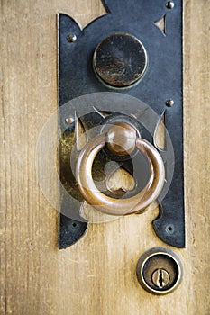 Brass Door Handle at Meiji Shrine photo