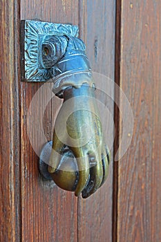 Brass door knocker