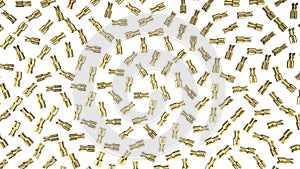 Brass electrical wire connector. Template,