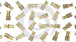 Brass electrical wire connector. Template,