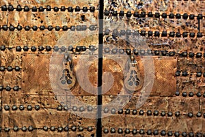 Brass gate in Morocco