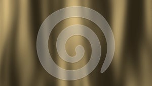 Brass or Gold colored silk cloth moving in slow motion. Fabric