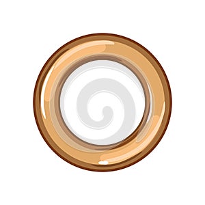 brass grommet ring cartoon vector illustration