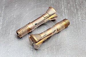 Brass hollow screws with different hole diameters