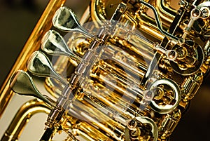 Brass instrument detail photo