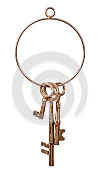 Brass Key Ring and Keys