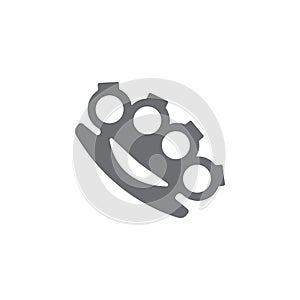 brass knuckles icon. Simple element illustration. brass knuckles symbol design template. Can be used for web and mobile