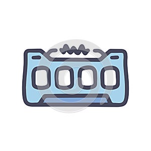 brass knuckles taser color vector doodle simple icon