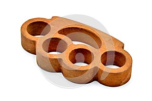 Brass knuckles on a white background