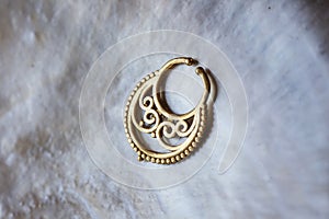Brass metal nose decorative septum oriental boho jewelry