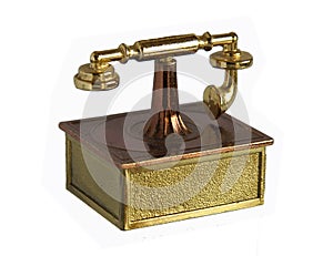 Brass miniature of vintage Telephone