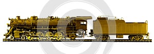Brass model steam train engine