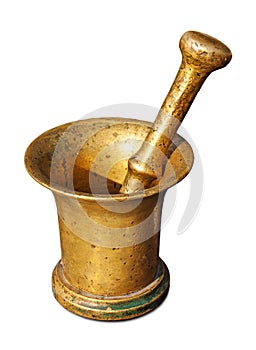 Brass Mortar and Pestle