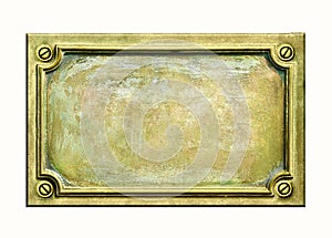 Brass plaque