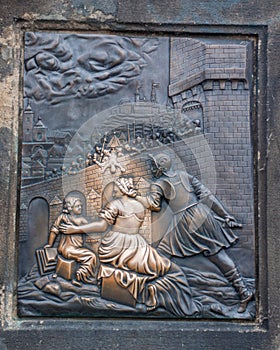 Brass Relief of St John Nepomuk photo