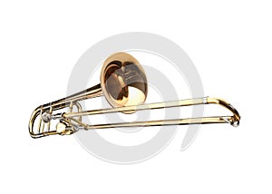 Brass slide trombone