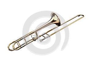 Brass slide trombone