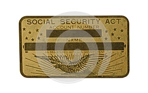 Brass Social Security Card