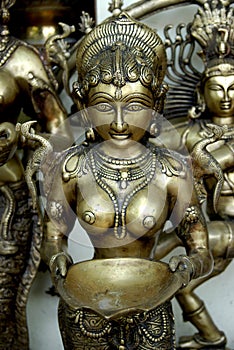 Brass statuette, New Delhi, India photo