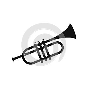 Brass trumpet icon.