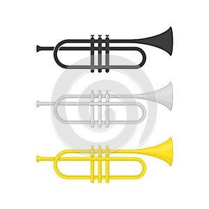 Brass trumpet icons.