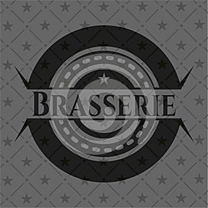 Brasserie black emblem. Vector Illustration. Detailed.  EPS10 photo