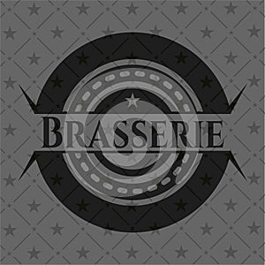 Brasserie black emblem. Vector Illustration. Detailed.  EPS10