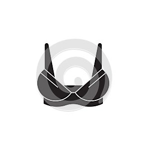 Brasserie black vector concept icon. Brasserie flat illustration, sign