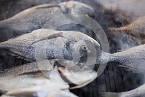Bratfisch - fish on the grill