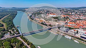 Bratislava aerial cityscape view in Slovakia