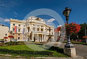 Bratislava, capital city of Slovakia. Neo-renaissance building of Slovak National Theater.