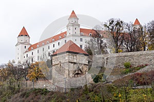 Bratislava castle  in autumn day