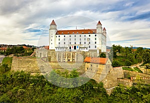 View on Bratislava castle and old town.