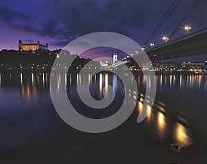 Bratislava castle and the Bridge of SNU