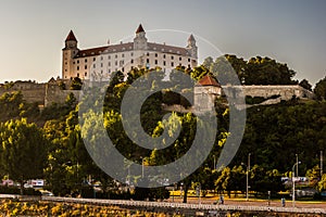 Bratislava castle in capital city of Slovak republic.