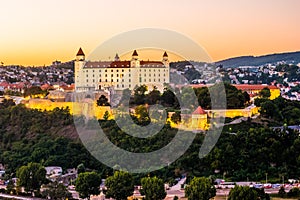 Bratislava castle in capital city of Slovak republic.