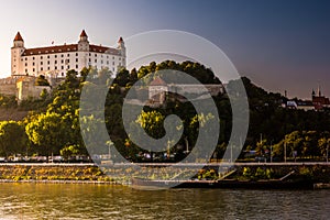 Bratislava castle in capital city of Slovak republic.