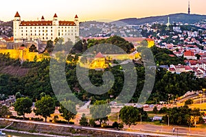 Bratislavský hrad v hlavním městě Slovenské republiky.
