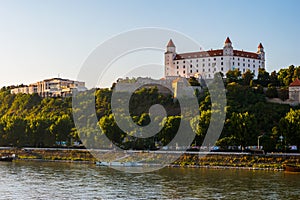 Bratislava castle in capital city of Slovak republic.