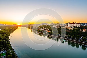 Bratislava castle in capital city of Slovak republic.