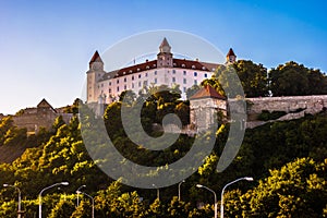 Bratislava castle in capital city of Slovak republic.